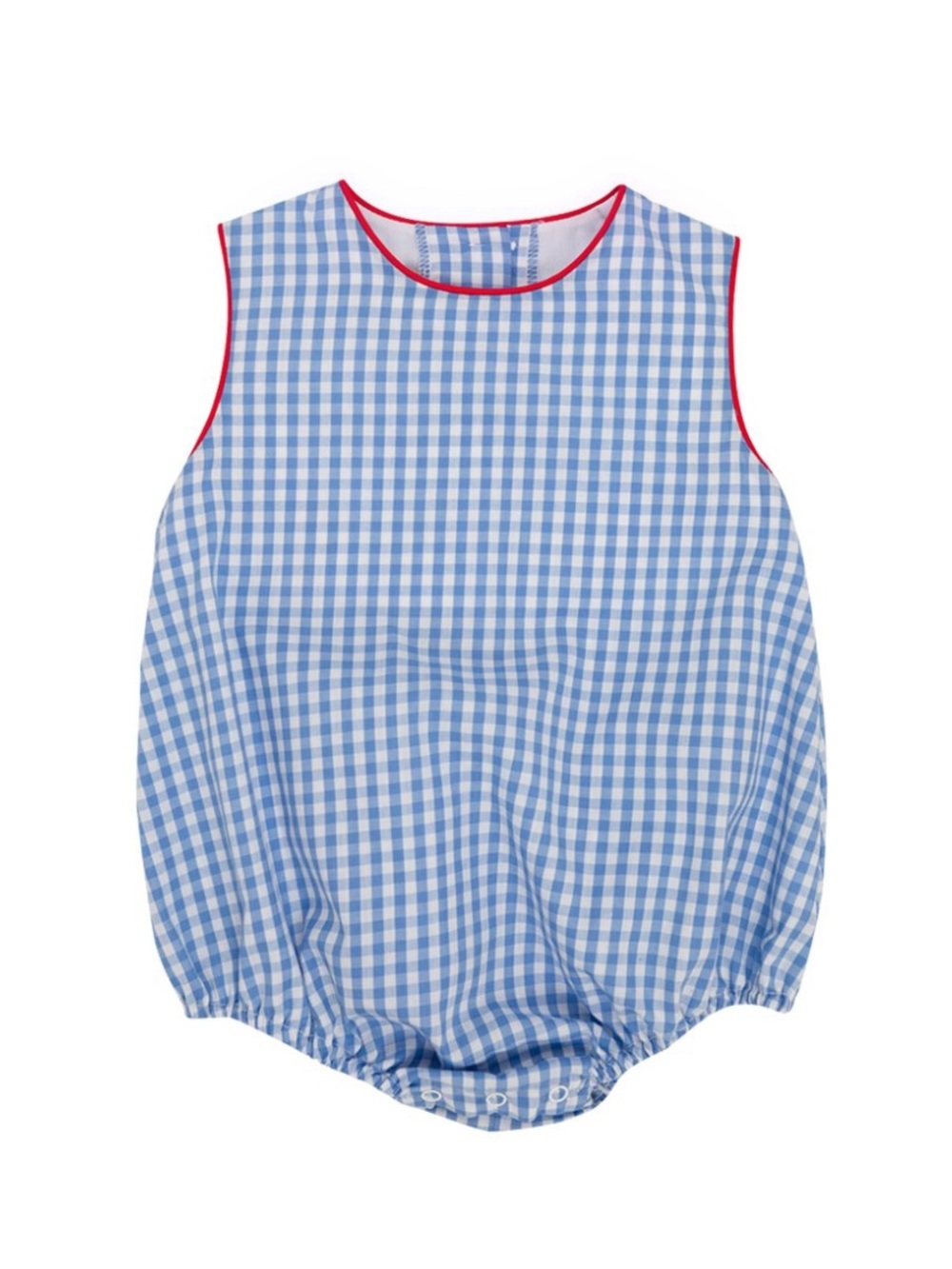 TBBC Benjamin Bubble, Park City Periwinkle Check/Richmond Red, 18-24M